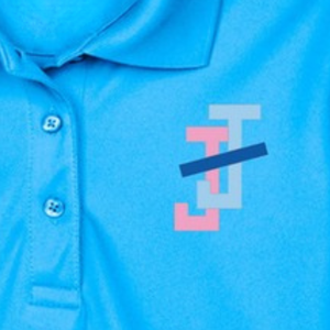 Camisa Polo Azul Claro para Mujer, con Botones, Diseño Bordado, Manga Corta, Cuello Camisero, Mezcla de Algodón, Ropa Casual de Golf y Negocios - Product Image 6