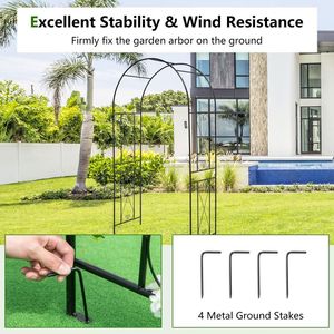 Supporto per Piante da Patio con Arco da Giardino, Traliccio e Recinzione per Decorazioni Esterne - Product Image 2