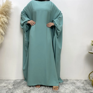 Abaya Longue Décontractée Grande Taille pour Femme, Légère, Faite à la Main, Séchage Rapide, Anti-statique, Infroissable, Coupe Ample et Modeste – Vente en Gros - Product Image 2