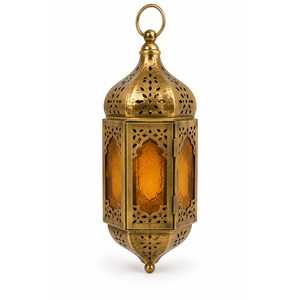 Hammered <b>Brass</b> Filigree Hanging <b>Lantern</b> Medium Wholesale Moradabad India - Product Image 1