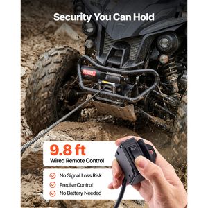 Verricello Elettrico 12V DC da 3000 Libbre con Cavo in Acciaio da 3/16 x 39,4 Piedi, Impermeabile IP55, Telecomando Cablato per ATV/UTV e Cinghie Auto - Product Image 4