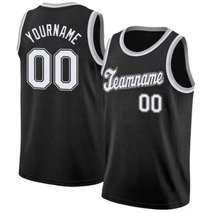 Camiseta de Baloncesto Unisex de Alta Calidad, Personalizada con Logotipo Bordado en Negro para Hombre, Venta al Por Mayor, Sublimación de Alta Calidad - Product Image 6