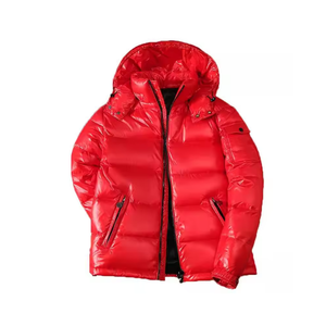 Custom Glossy Wet Look Puffer <b>Jacket</b> <b>Men</b> Detachable Hood Thick Padded Winter Coat Wholesale Oem Manufacturer Bubble <b>Jacket</b> - Product Image 5