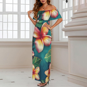 Robe longue professionnelle grande taille Mumu à col en V, silhouette décontractée pour un confort tout au long de la journée, personnalisation du logo - Product Image 4