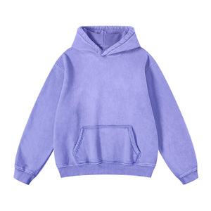 Sweat-shirts à capuche pour hommes de qualité supérieure, effet usé, fermeture éclair intégrale, effet délavé soleil, style vintage, lavage à l'acide personnalisé. - Product Image 5