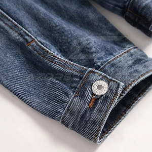 Men Winter Jeans <b>Jacket</b> Front Logo Modern Casual Streetwear 100% Cotton Eco-Friendly <b>Lightweight</b> Washed Long Sleeve Outerwear - Product Image 5