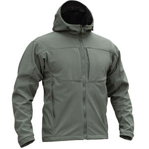 Premium Quality With custom Logo Autumn <b>Soft</b> <b>Shell</b> <b>Jacket</b> Zipper Sports Outdoor Waterproof Windproof Stand Collar For <b>Mens</b> - Product Image 3