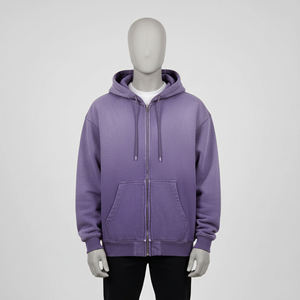 <b>Mens</b> Plain Full <b>Zip</b> Hoodie Oversized Hooded Sweatshirt Casual Heavyweight <b>Fleece</b> <b>Zip</b> <b>Up</b> Hoodie - Product Image 5