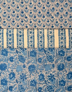 Tissu en coton imprimé au bloc réutilisable, écologique, motif floral, impression personnalisée, impression au bloc manuel, fournisseur de tissus en gros - Product Image 4