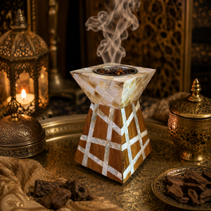 Best Selling MOP Inlay Bakhoor Burner Set Star Shaped Tray and Storage <b>Box</b> Shell Inlay Arabic Incense Burner <b>Ramadan</b> Eid <b>Gift</b> - Product Image 3