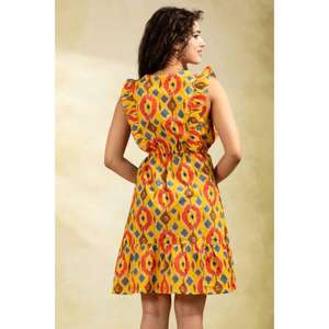 Robe courte en coton style bohème pour soirée, robe mini décontractée d'été pour femme, tenue confortable et respirante - Product Image 6