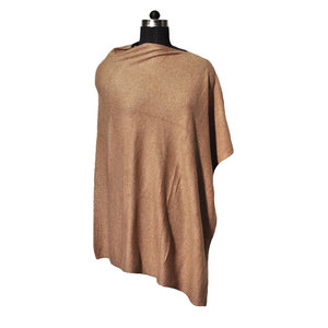 Poncho élégant en laine et nylon pour femme, doux au toucher, léger, chaud et stylé, cape d'hiver enveloppante, 70% laine, 30% nylon, tendance - Product Image 4