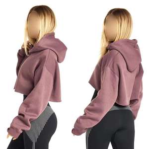 Hoodies courts pour femmes de haute qualité, nouveau design personnalisé, prix de gros - Product Image 6