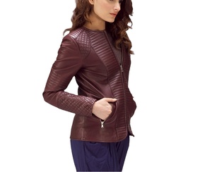 Veste en cuir sur mesure de qualité supérieure, prix de gros, vêtements d'hiver pour femmes, veste en cuir de créateur OEM, vente en gros décontractée - Product Image 6