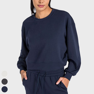 Sudadera de cuello redondo de algodón 100% de secado rápido de alta calidad para mujer Wearpex al por mayor, estilo urbano, manga larga personalizada - Product Image 1