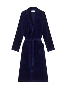 เสื้อคลุมอาบน้ำผ้าฝ้าย100% สีทึบดีไซน์แบบกำหนดเองสไตล์คลาสสิกอุปกรณ์สำหรับโรงแรมโรงแรมและสปา - Product Image 2