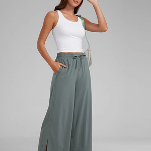 Women's Pants & <b>Trousers</b> High Quality Wholesale Flared <b>Trousers</b> Custom All Colours Logo Cotton/Fleece Pants for Women - Product Image 5