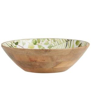 Bol en bois d'acacia imprimé émail, fait main, pour fruits et salades, idéal pour hôtels et restaurants (vente en gros) - Product Image 4