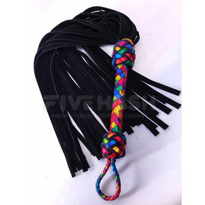 Leather Flogger Classic Style Leather Soft Strips <b>Grip</b> Handle Leather Flogger Smooth <b>Control</b> Use - Product Image 5