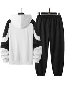 Conjunto Deportivo de Verano para Hombre con Sudadera con Capucha, Cintura Elástica, Bolsillos Laterales, Estilo Casual, 100% Algodón, Tejido Transpirable - Product Image 2