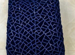 Velvet Fabric Embroidery Embroidered Velvet Fabric Wedding Dresses Fabric Beaded Evening Gown Fabric <b>for</b> Global Wholesale Buyers - Product Image 5