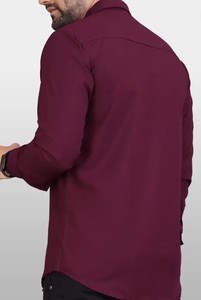 Chemises pour hommes blanches 100% coton respirantes et écologiques, légères et confortables, disponibles en plusieurs tailles, vert et beige - Product Image 3