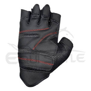 Guantes de Ciclismo de Medio Dedo Personalizados por Sublimación, Negros y Rojos, Transpirables, Cómodos, con Logotipo Personalizado, para Hombre - Product Image 4