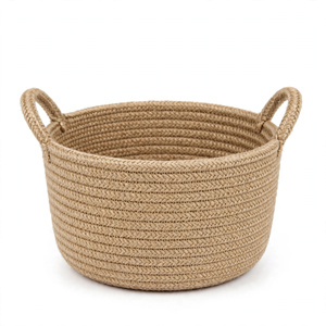 Meilleure Vente Panier de Rangement Rond en Jute pour Œufs avec Poignées Design Moderne pour Stockage Alimentaire Exportation du Bangladesh - Product Image 3