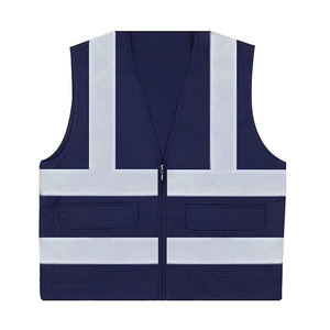 Chaleco de seguridad de malla transpirable de alta visibilidad reflectante ANSI Clase 2 con cierre de gancho y bucle y bolsillos desprendibles - Product Image 2