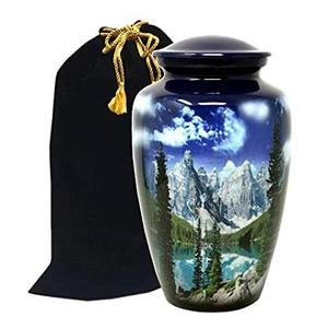 Urna Funeraria de Aluminio en Oferta, con Acabado Verde, para Cenizas Humanas, Artículos Funerarios, Urnas para Cremación de Adultos - Product Image 2
