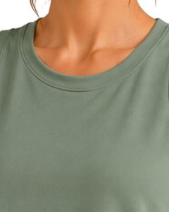 Women Sage Green Sleeveless Tank Top And Shorts <b>Set</b> Cotton Spandex Casual Summer Lounge Wear Two Piece Outfit Fitness Yoga OEM - Product Image 5
