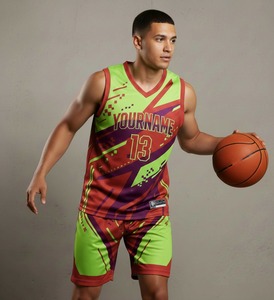 Uniforme de baloncesto personalizado, camiseta y pantalones cortos sin mangas, de secado rápido, transpirable, de poliéster, para niños, hombres, ropa de equipo. - Product Image 2