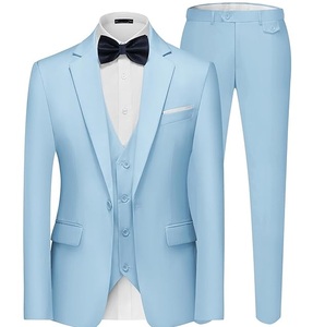 Traje Formal para Hombre, Conjunto de 3 Piezas para Oficina y Reuniones, Pantalón, Chaqueta y Chaleco, Blazer, Traje de Esmoquin Transpirable, Servicio OEM - Product Image 1