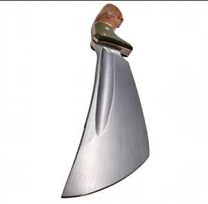 Couteau utilitaire artisanal à finition satinée, lame en acier inoxydable, manche en bois d'olivier et micarta vert, OEM disponible - Product Image 4