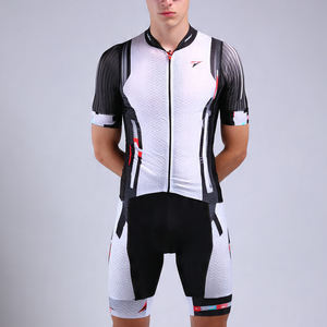 ชุดจักรยานผู้ชาย โพลีเอสเตอร์ 100% ชุดเสื้อเจอร์ซีย์มีซิป กางเกงขาสั้น ชุดกีฬาปั่นจักรยานสำหรับผู้ชาย - Product Image 1