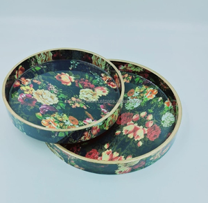 Plateau de service en bois rectangulaire décoratif écologique de haute qualité pour les fêtes et événements à usage domestique Organiser des articles et des boissons de service - Product Image 1