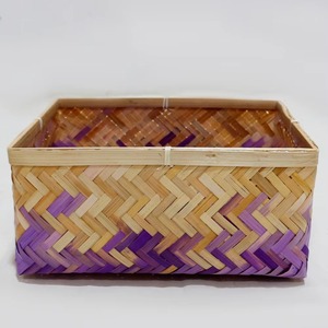 Este conjunto de cestas de lavandería rectangulares de bambú, rústicas y ecológicas, hechas en Vietnam, tejidas a mano, multifuncionales y utilizadas para o - Product Image 3