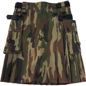 Kilt écossais camouflage utilitaire, kilt écossais pour la chasse, la randonnée, kilt tactique vert camouflage - Product Image 1