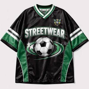 Maillot de football oversize pour homme, streetwear, imprimé graphique, t-shirt de sport personnalisé en polyester - Product Image 1