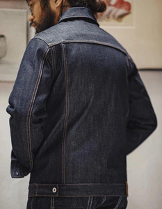 2026 High Quality <b>Men's</b> Dark Blue Denim <b>Jacket</b> Workwear Style Breathable Regular Fit Autumn Wear Casual <b>Men's</b> <b>Jacket</b> - Product Image 2