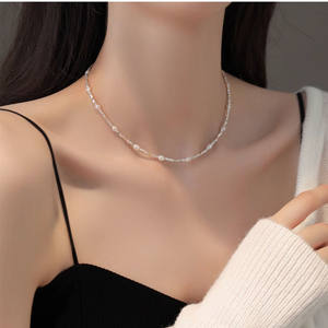 Collier en perles d'eau douce naturelles avec chaîne de collier étoile céleste complète, simple et élégant, cadeau d'anniversaire pour les sœurs - Product Image 3