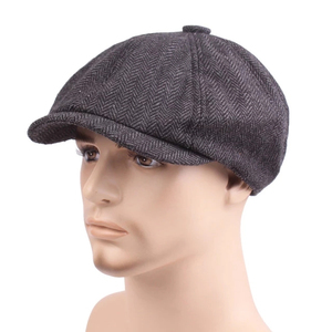 Custom Logo Print Woven Label Newsboy <b>Cap</b> <b>Vintage</b> Style Gatsby <b>Cap</b> Bulk Premium Custom Brand Newsboy <b>Cap</b> High Quality - Product Image 5