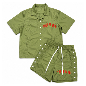 Men's Windbreaker Set Premium Quality Custom Design Logo Streetwear Polyester Windbreaker Set Streetwear Unisex Adult Size - Product Image 4