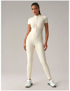 ชุดออกกำลังกายสำหรับผู้หญิง เสื้อแขนยาว กางเกงเลกกิ้งเอวสูง ชุดโยคะ 2 ชิ้น - Product Image 3