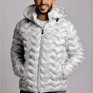 Best Latest Design Customized Men's Puffer <b>Jacket</b> in Black <b>Waterproof</b> Winter Street/Casual Wear with Zipper Closure - Product Image 1
