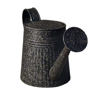 Arrosoir en cuivre ou en métal avec un motif de tournesol en relief, probablement utilisé pour le jardinage ou comme objet décoratif. - Product Image 5