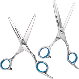 Juego de Tijeras Profesionales de Acero Inoxidable para Cortar el Cabello, Tijeras de Precisión para Cortar y Entresacar Cabello para Barbería y Peluquería - Product Image 1
