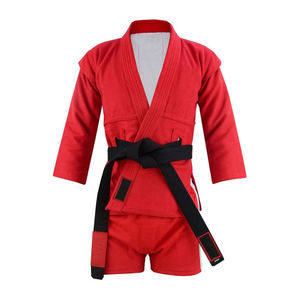 Veste de compétition Sambo de haute qualité, durable, en polyester et coton extensible, légère, séchage rapide, uniforme d'arts martiaux, vente en gros - Product Image 3