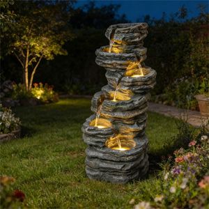 Fuente de Jardín Gris Estilo Cascada - Product Image 1