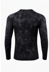 Camiseta de compresión negra para hombre – Ropa deportiva de manga larga para gimnasio y entrenamiento - Product Image 3